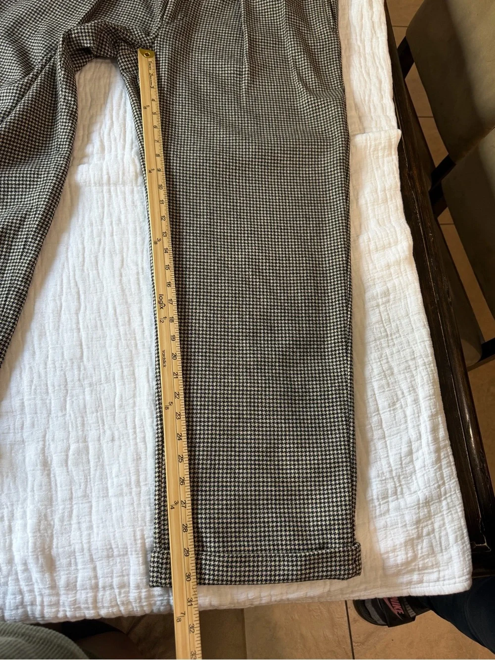 Vintage Ralph Lauren Black and White Houndstooth Dress Pants Office Size 36W